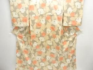 抽象椿模様小紋着物